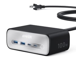 Anker Charging Station 7-in-1（USB-C×2/USB-A×2/AC差込口×3） 最大100W急速充電 ブラック A91C4N11