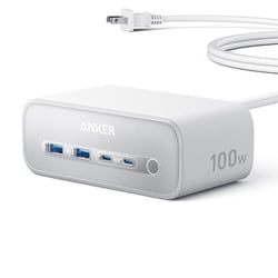 Anker Charging Station 7-in-1（USB-C×2/USB-A×2/AC差込口×3） 最大100W急速充電 ホワイト A91C4N21