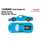 EML045D 1/18 ポルシェ 918 スパイダー 2011 リビエラブルー [レジンキャストミニカー]