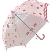 長傘 45cm 手開き式 アンティークベア ピンク 584-020