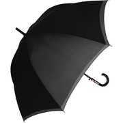 長傘 60cm ジャンプ式 裾カラー グレー 544-009