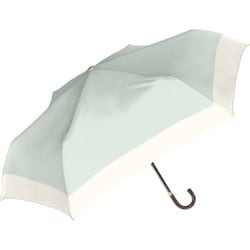 折りたたみ傘 婦人用 Natural Basic 55cm くすみバイカラー 55cm 手開き式 グラスファイバー骨（親骨） 耐風仕様 ミントグリーン 724-057