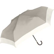折りたたみ傘 婦人用 Natural Basic 55cm くすみバイカラー 55cm 手開き式 グラスファイバー骨(親骨) 耐風仕様 グレージュ 724-057