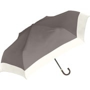 折りたたみ傘 婦人用 Natural Basic 55cm くすみバイカラー 55cm 手開き式 グラスファイバー骨(親骨) 耐風仕様 チャコールグレー 724-057