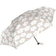 折りたたみ傘 婦人用 Natural Basic 50cm タイニーフラワー 50cm 手開き式 グラスファイバー骨(親骨) ベージュ 724-060