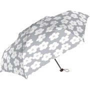 折りたたみ傘 婦人用 Natural Basic 50cm タイニーフラワー 50cm 手開き式 グラスファイバー骨(親骨) グレー 724-060