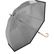 長傘 58cm ジャンプ式 バンブーカラー ビニール ブラック 114-029