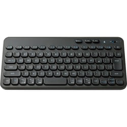 ワイヤレス キーボード Bluetooth 無線 メンブレン テンキーレス コンパクト 日本語配列 抗菌 ブラック TK-CM10BMKBK