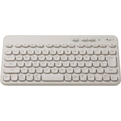 ワイヤレス キーボード Bluetooth 無線 メンブレン テンキーレス コンパクト 日本語配列 抗菌 アイボリー TK-CM10BMKIV