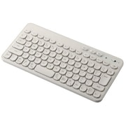 ワイヤレス キーボード Bluetooth 無線 メンブレン テンキーレス コンパクト 日本語配列 抗菌 アイボリー TK-CM10BMKIV