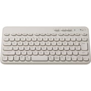 ワイヤレス キーボード Bluetooth 無線 メンブレン テンキーレス コンパクト 日本語配列 抗菌 アイボリー TK-CM10BMKIV