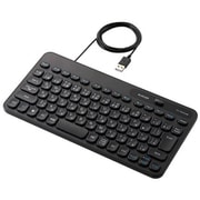 有線 キーボード メンブレン テンキーレス コンパクト 日本語配列 抗菌 ブラック TK-CM10UMKBK