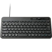 有線 キーボード メンブレン テンキーレス コンパクト 日本語配列 抗菌 ブラック TK-CM10UMKBK