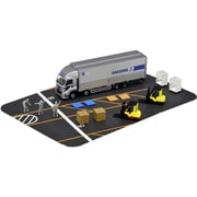 329565 Nスケールディスプレイモデル完成品 トラックコレクション 物流現場 ウィングバンセットB 佐川急便 [鉄道模型用品]