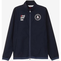 【美品】and par se アンパスィ ネイビー ジャケット AND PER SE アンパスィ ジップジャケット ネイビー系 M 【中古