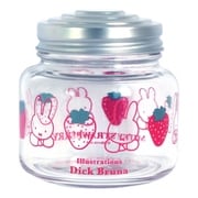 404168 [ディック・ブルーナ 「ミッフィー」 キャンディーポット ガラス キャニスター 保存容器 9cm MIFFY STRAWBERRY いちご]