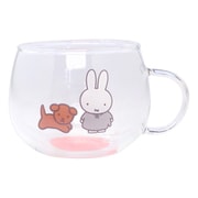 ディック・ブルーナ 「ミッフィー&スナッフィー」 耐熱 ガラス マグカップ 約400ml MIFFY and SNUFFY ピンク 405154