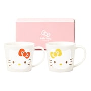 サンリオ (SANRIO) 「ハローキティ」 キティ&ミミィ ペアマグ マグカップ フェイス マグ M 約280ml 2個セット ホワイトシスターズ 511750