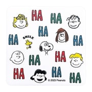 605547 [「PEANUTS （ピーナッツ）」 スヌーピー＆フレンズ 吸水 コースター 角型 陶器 10cm HAHAHAシリーズ]
