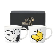 「PEANUTS （ピーナッツ） 」 スヌーピー＆ウッドストック マグカップ ペアマグ スマイルフェイスマグ M 約280ml 2個セット 623750