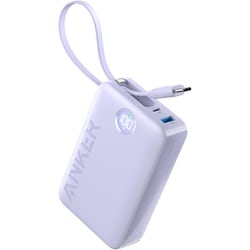 Anker Power Bank 20000mAh 22.5W Built-In USB-Cケーブル モバイルバッテリー パープル A16470V1