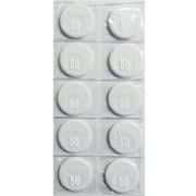 カラーマグネット丸型50mm 10個入 白 MR-50-WH