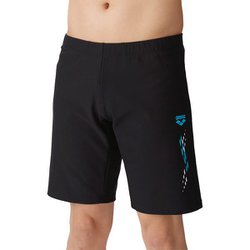 フィットネススパッツ（ハーフレッグ） LAR4307 (BKBU)ブラック×ブルー Lサイズ [水着 メンズ]