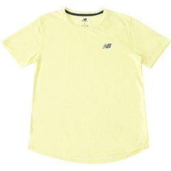 Athletics ショートスリーブTシャツ WT41253 LH3 ライムライトヘザー Sサイズ [ランニングウェア シャツ レディース]