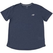 Athletics ショートスリーブTシャツ WT41253 NNH NBネイビーヘザー Sサイズ [ランニングウェア シャツ レディース]