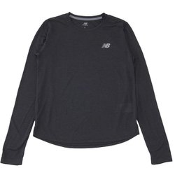 Athletics ロングスリーブTシャツ WT41256 BKH ブラックヘザー Lサイズ [ランニングウェア シャツ レディース]