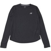 Athletics ロングスリーブTシャツ WT41256 BKH ブラックヘザー Mサイズ [ランニングウェア シャツ レディース]
