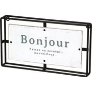 サインデコ アイアンWフレーム 壁掛け Bonjour Lサイズ DTDT2533