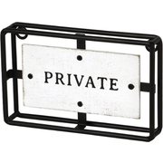 サインデコ アイアンWフレーム 壁掛け PRIVATE Sサイズ DTDT2550