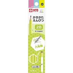 小学生文具 かきかた鉛筆 六角軸 2B グリーン G6エンピツ2B#29