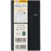 ウィークリー NOLTY(ノルティ) ポケットカジュアル1(ブラック) 2024年4月始まり手帳 2024-9054