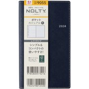 ウィークリー NOLTY(ノルティ) ポケットカジュアル1(ネイビー) 2024年4月始まり手帳 2024-9055