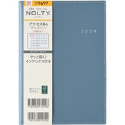 NOLTY(ノルティ) アクセスB6マンスリー 日曜始まり(ブルー) 2024年4月始まり手帳 2024-9697