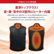 電熱ベスト Sサイズ ヒーターベスト 服のみ 日本製 マイクロカーボンファイバー 内蔵 ヒーター付きベスト PFOA不使用 aut-034-huku-S