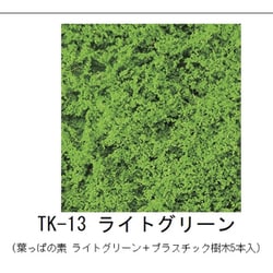 TK-13 木の素キット ライトグリーン（葉っぱの素 ライトグリーン+プラスチック樹木5本入） [鉄道模型レイアウト用品]