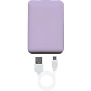 薄型・コンパクト モバイルバッテリー 5000mAh ライラックパープル ET-O23L501-PU