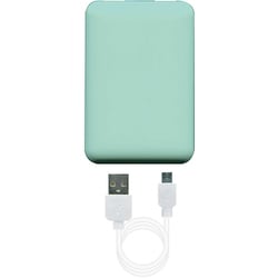 薄型・コンパクト モバイルバッテリー 5000mAh ライトグリーン ET-O23L501-GR