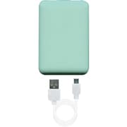 薄型・コンパクト モバイルバッテリー 5000mAh ライトグリーン ET-O23L501-GR