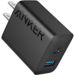 USB急速充電器 Anker Charger PD対応 20W 2ポート（USB-C×1 USB-A×1） ブラック A2348111