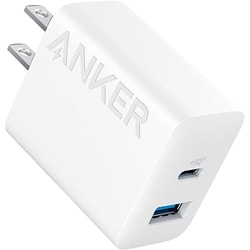 USB急速充電器 Anker Charger PD対応 20W 2ポート（USB-C×1 USB-A×1） ホワイト A2348121