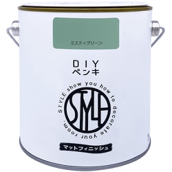 DIYペンキ マットフィニッシュ ミスティグリーン 1kg