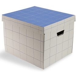 収納ボックス 蓋付き plaid blue プレイド ブルー