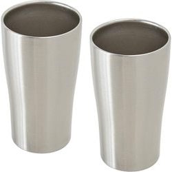 真空断熱ステンレスタンブラー320ml 2個組 シルバー GU-01