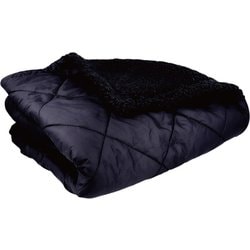 極厚裏ボア 4WAYブランケット 80×125cm ブラック