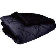 極厚裏ボア 4WAYブランケット 80×125cm ブラック