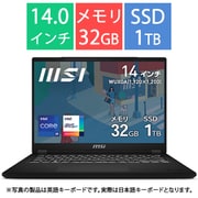 ビジネスノートPC/msi Modern 14 H D13M/14型/Core i9-13900H/Iris Xe グラフィックス/メモリ 32GB/SSD 1TB/Windows 11 Home MODERN-14-D13MG-4165JP